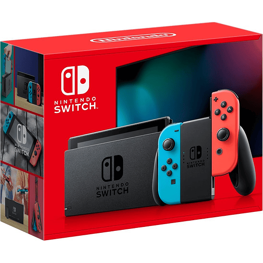 Nintendo - Switch with Neon Blue and Neon Red Joy‑Con