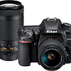 Nikon - D7500 DSLR 4K Video Two Lens Kit with 18-55mm and 70-300mm Lenses - Black