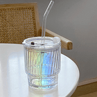 Taza de vidrio transparente para cafe o infusiones 3