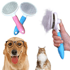 Cepillo Con Boton Quita Pelos Y Antiestrés Para Mascotas 1