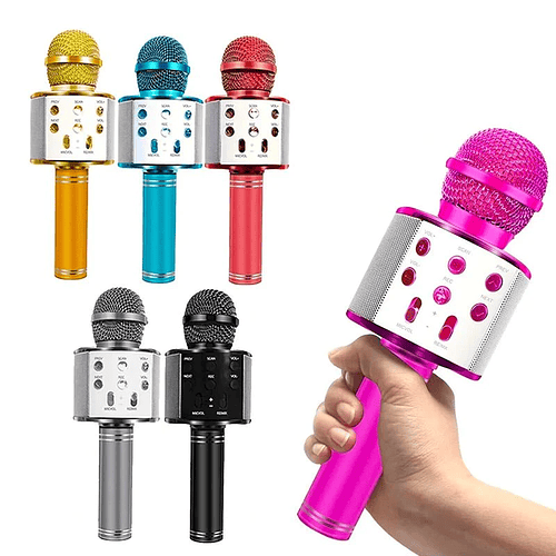 Micrófono inalámbrico Bluetooth para karaoke 3 en 1