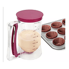 Dispensador De Masas Líquidas Para Repostería Wafle Panquequ Color Transparente Y Burdeo 2