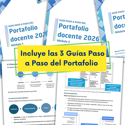 Curso Online Paso a Paso del Portafolio Docente 2026 — Los 3 Módulos Completos (asincrónico)