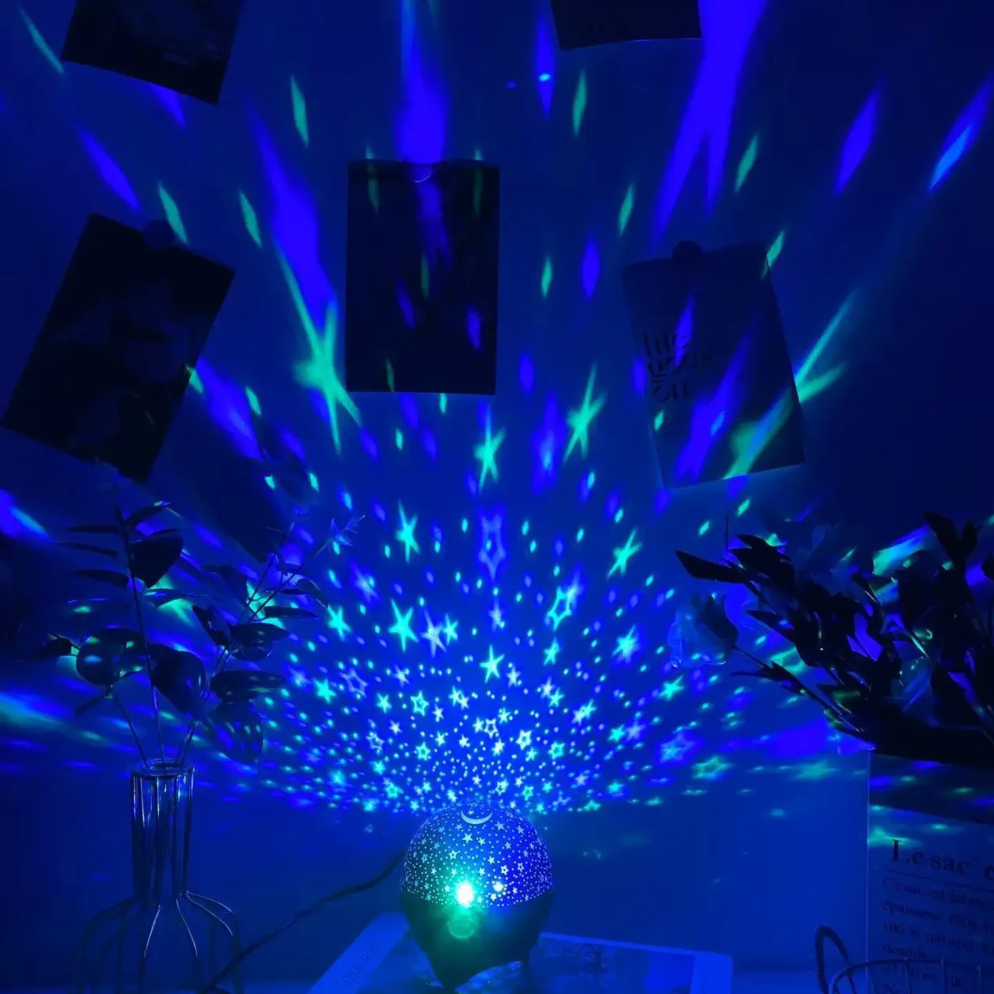 RGB Night Lights LED Projector Light Starry Moon Galaxy Projection Lamp 5V USB for Kids Present Christmas Gift Room Decorations 5