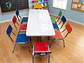 Juego de mesa infantil naranja+ 8 sillas  - Miniatura 5