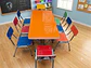 Juego de mesa infantil naranja+ 8 sillas  - Miniatura 1