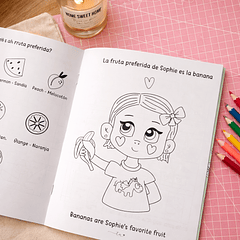 Proyecto de ilustración infantil – Libro para colorear “La comida de Sophie”