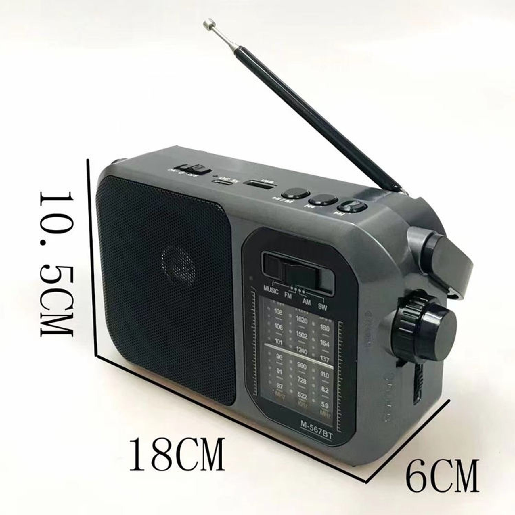 Radio Portátil Bluetooth AM/FM ST-567BT Tasbel 2