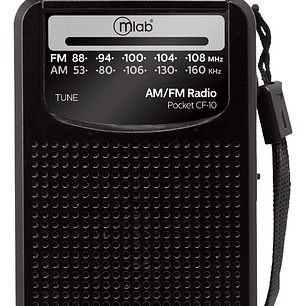 Radio Retro Portátil Pocket Cf-10 Fm/am Negro Mlab Black
