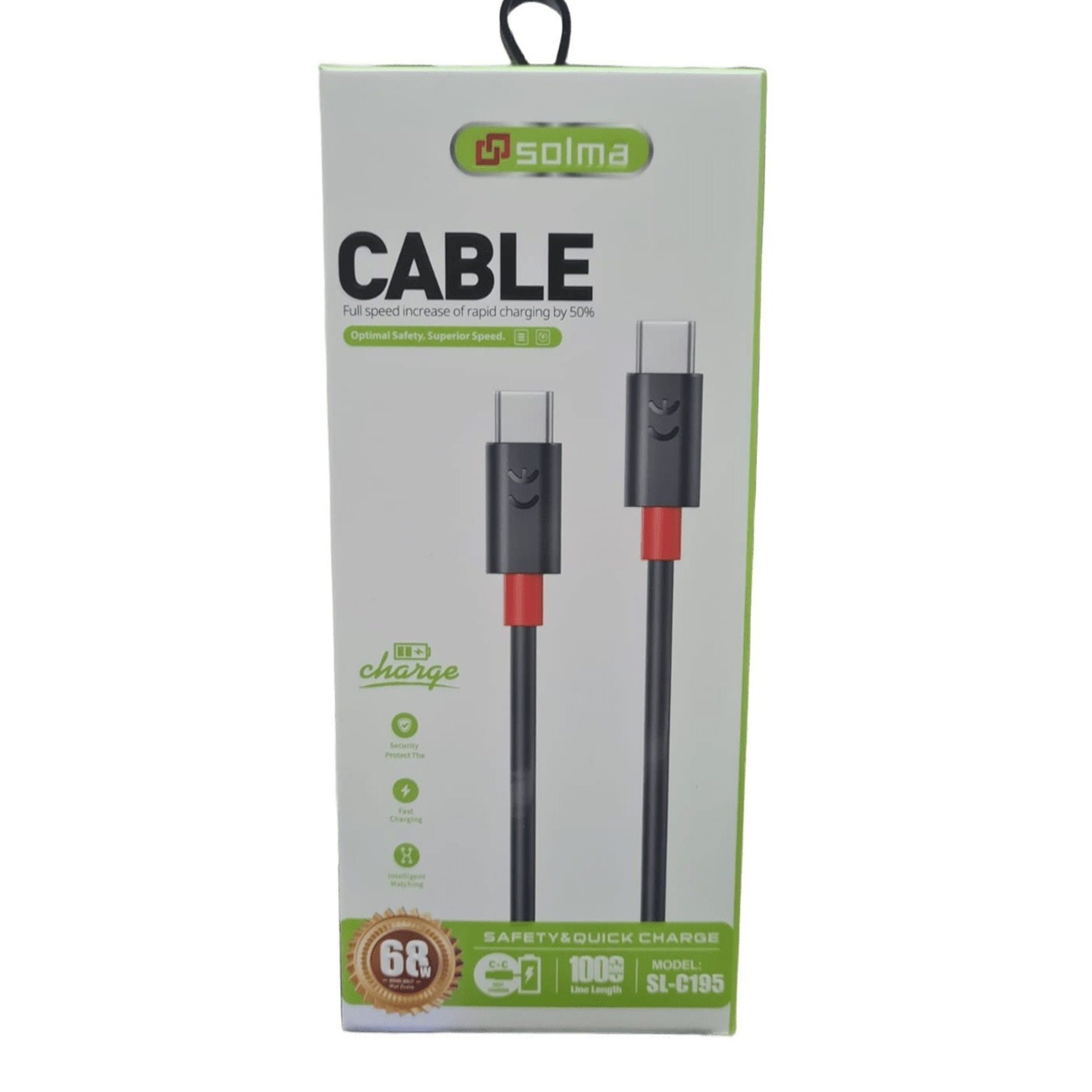Cable Tipo C a Tipo C 1 Metro Modelo SL-C195 Solma 3