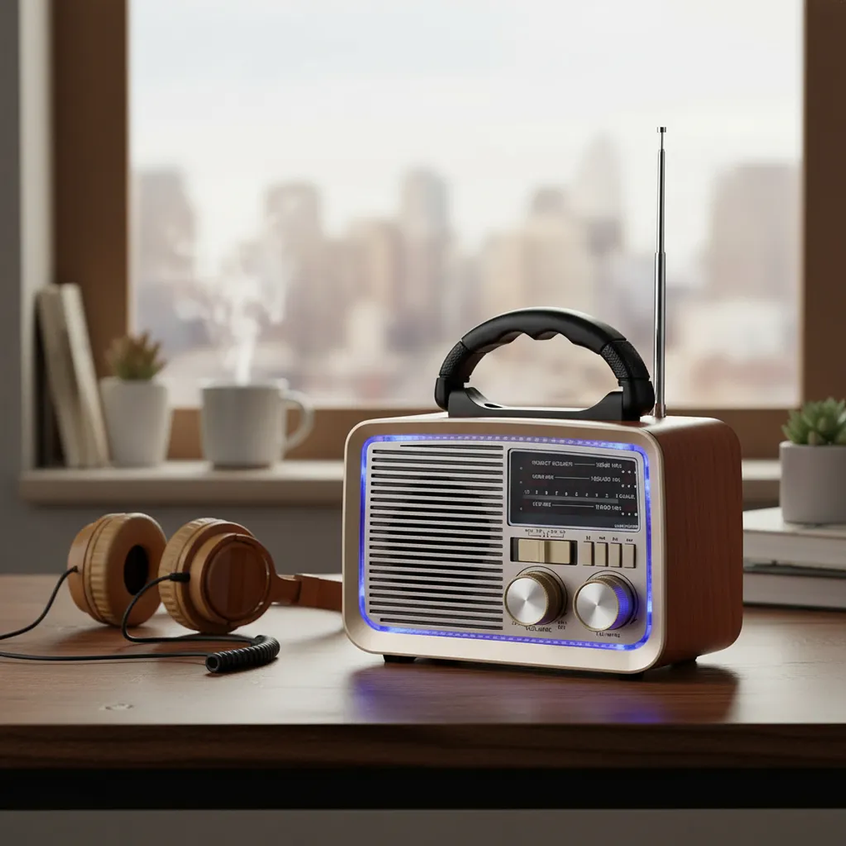 Radio Retro Vintage Solar Am/SW/FM Bluetooth Model TS-725 Tasbel  2