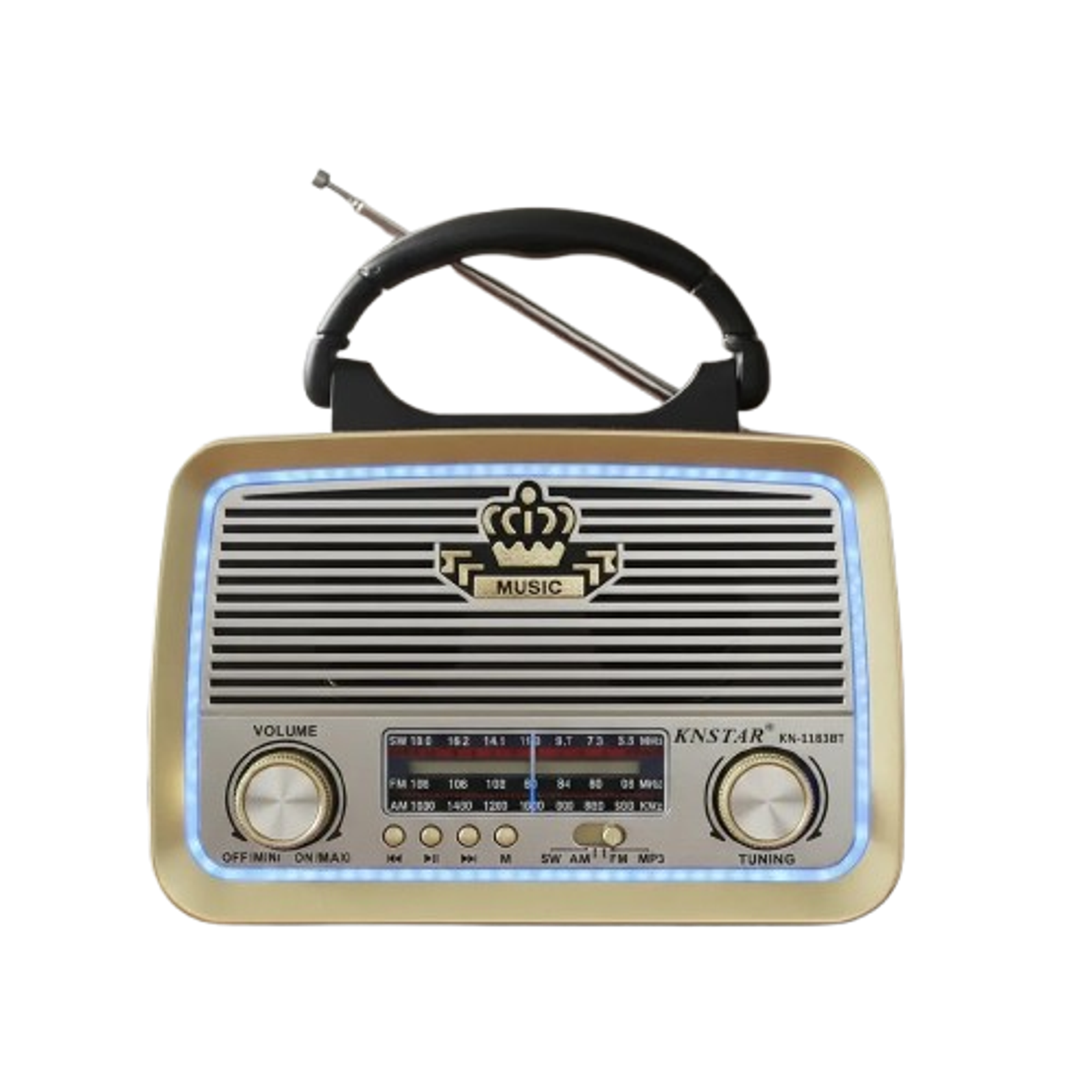 Radio Portatil Mp3 Sd Usb Fm Am Vintage Bluetooth Recargable 1