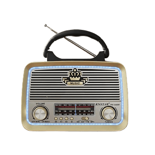 Radio Portatil Mp3 Sd Usb Fm Am Vintage Bluetooth Recargable