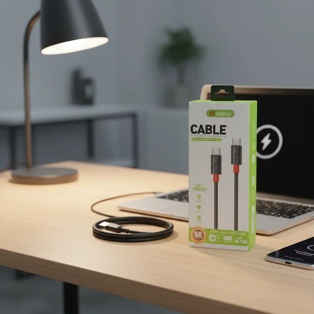 Cable Tipo C a Tipo C 1 Metro Modelo SL-C195 Solma 4