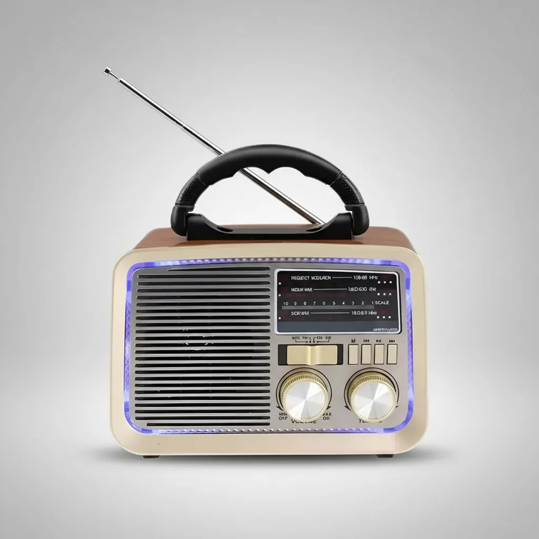 Radio Retro Vintage Solar Am/SW/FM Bluetooth Model TS-725 Tasbel  1