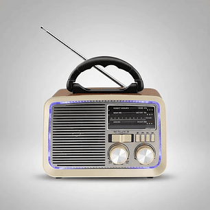 Radio Retro Vintage Solar Am/SW/FM Bluetooth Model TS-725 Tasbel 