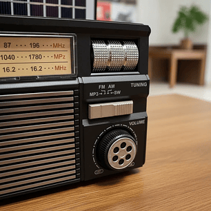 Radio Retro Solar Bluetooth AM/FM Modelo TS-969S Tasbel