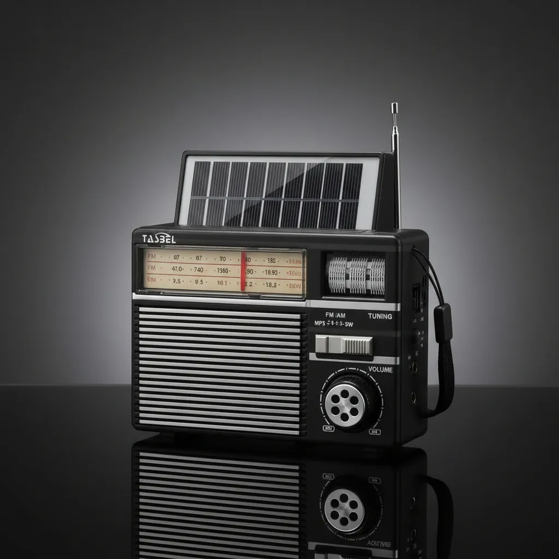 Radio Retro Solar Bluetooth AM/FM Modelo TS-969S Tasbel 3