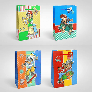 Pack Bolsas De Regalo 32x26x10cm 12 Unidades Surtidas