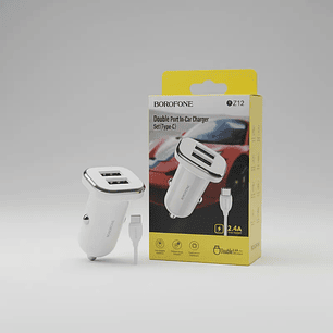 Cargador + Cable Tipo C Para Auto BZ12 Borofone