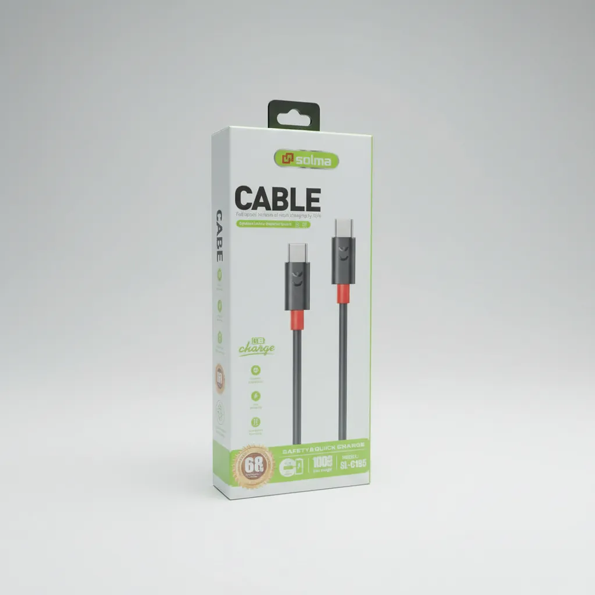 Cable Tipo C a Tipo C 1 Metro Modelo SL-C195 Solma 1
