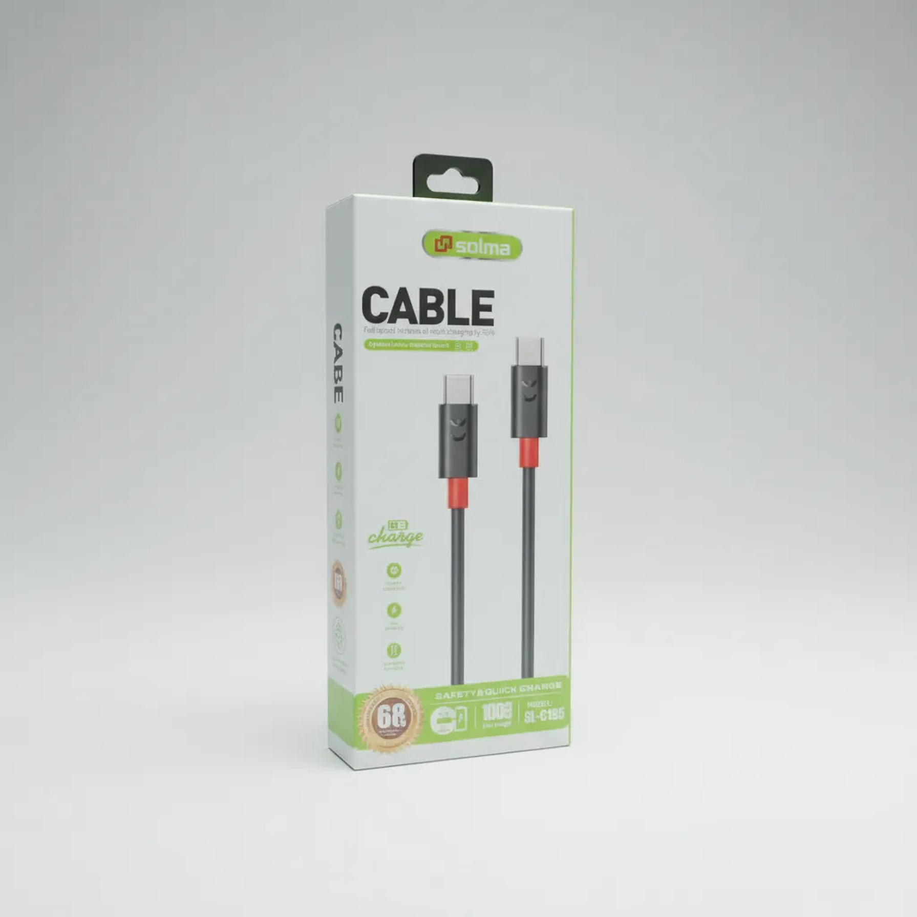 Cable Tipo C a Tipo C 1 Metro Modelo SL-C195 Solma 1