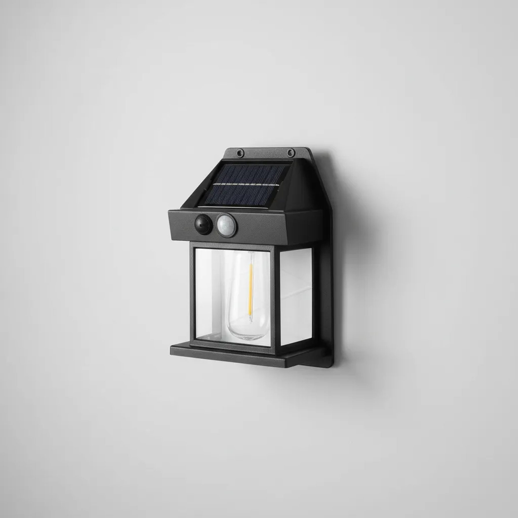 Farol Solar De Pared Con Sensor Movimiento Luz Cálida Jardín 1