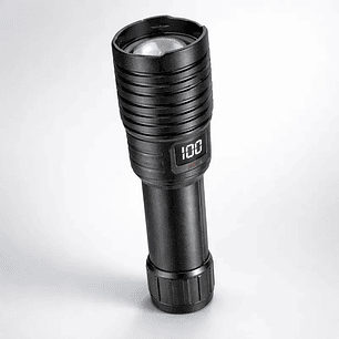 Linterna Tactica Led Recargable USB Con Zoom 16CM TASBEL 