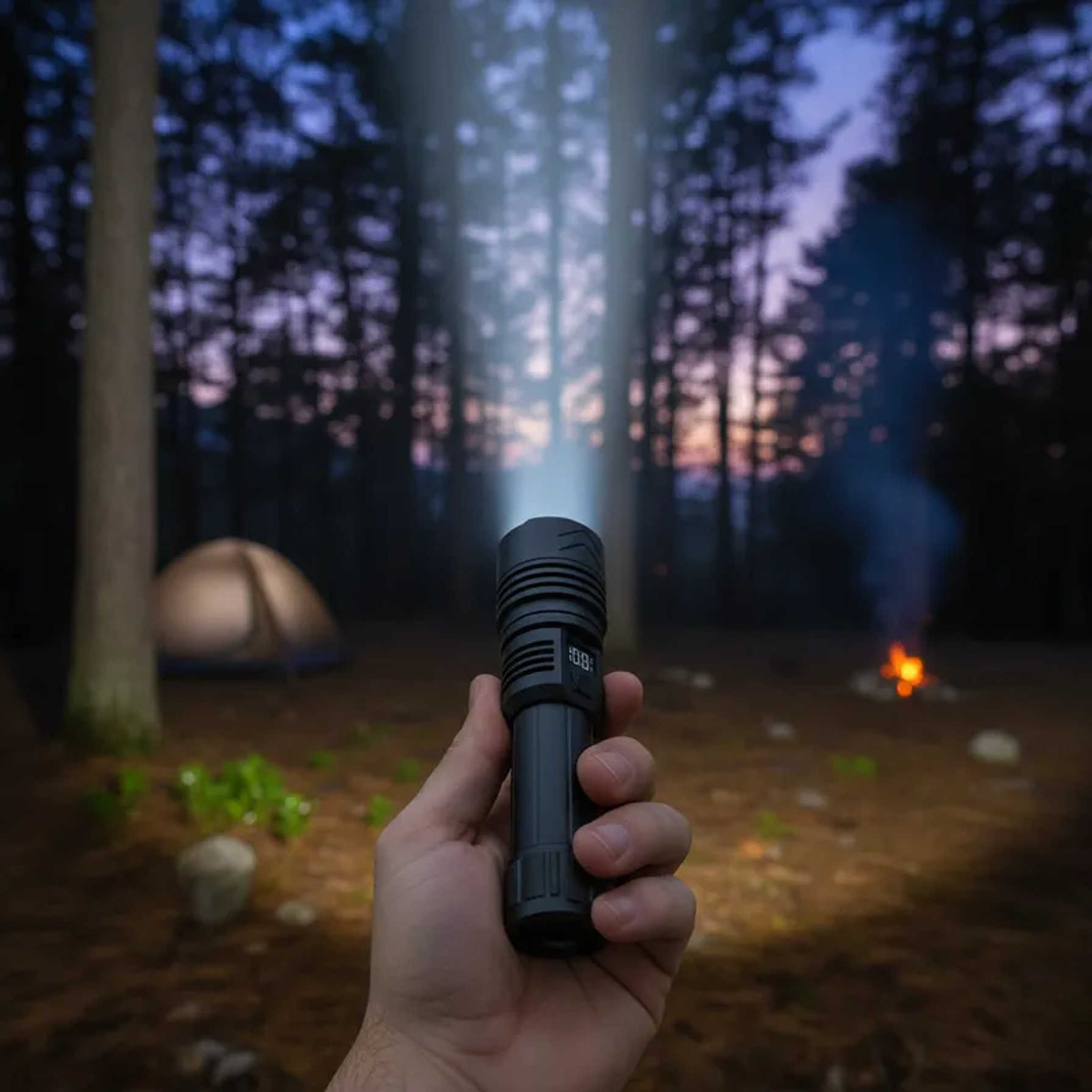 Linterna Tactica Led Recargable USB Con Zoom 16CM TASBEL  3