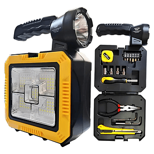 Linterna Solar Multifuncion Con Herramientas TASBEL 