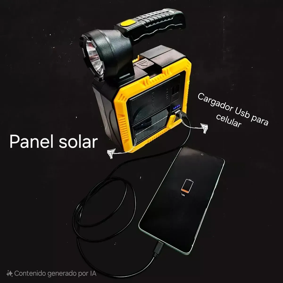 Linterna Solar Multifuncion Con Herramientas TASBEL  3