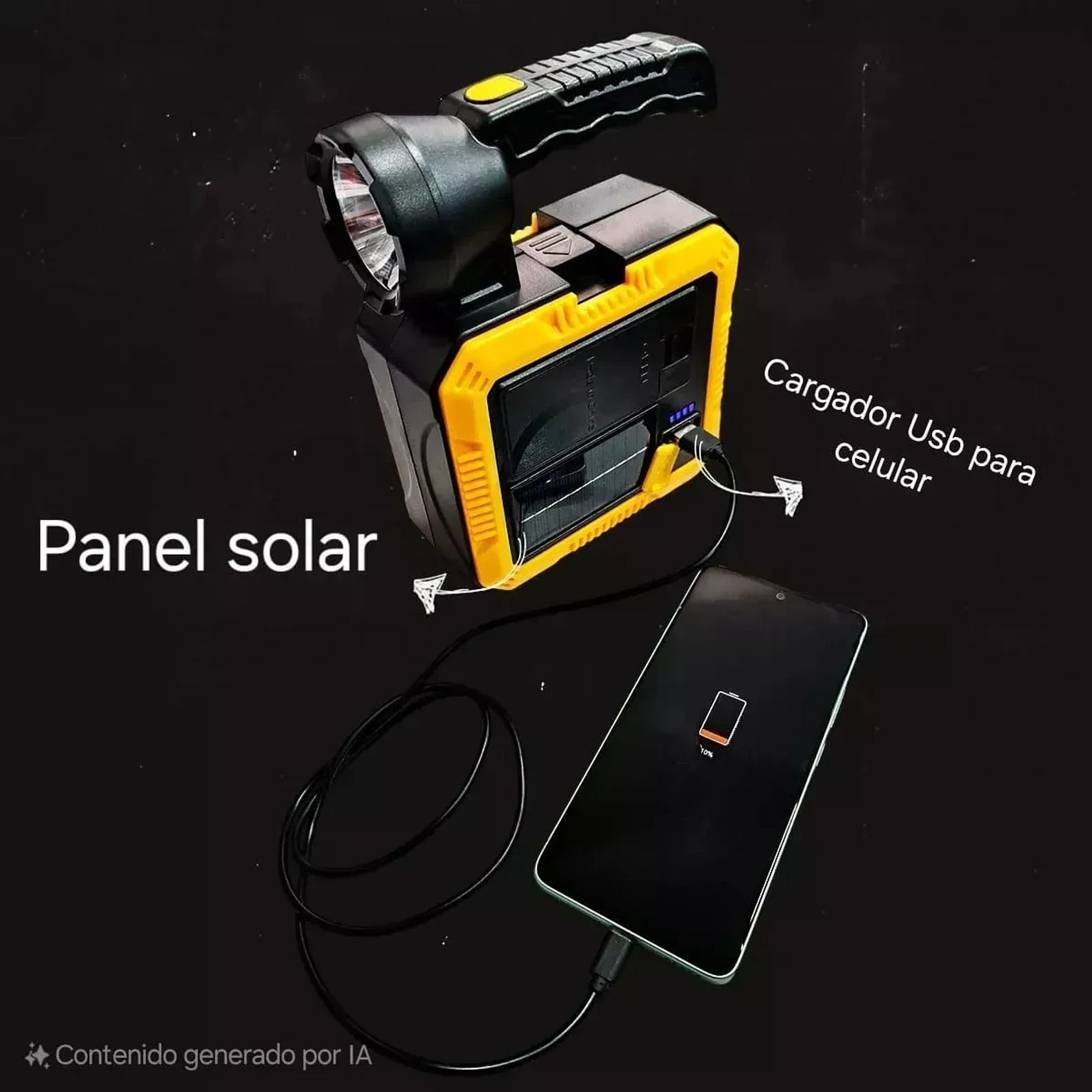 Linterna Solar Multifuncion Con Herramientas TASBEL  3