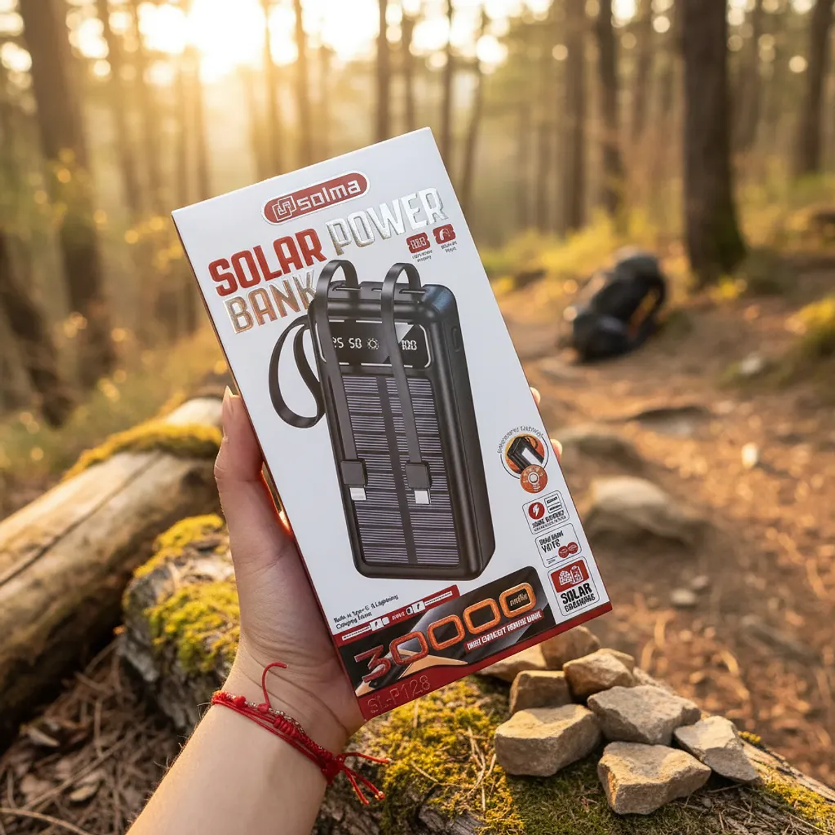 Power Bank Solar 30000mah Modelo Sl-p128 Solma 3