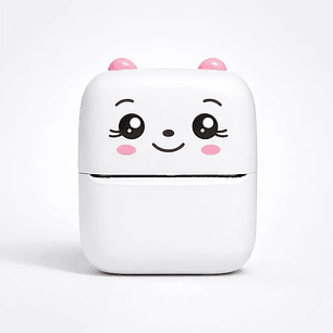 Mini Impresora Portátil Térmica Blanco y Negro BT Recargable