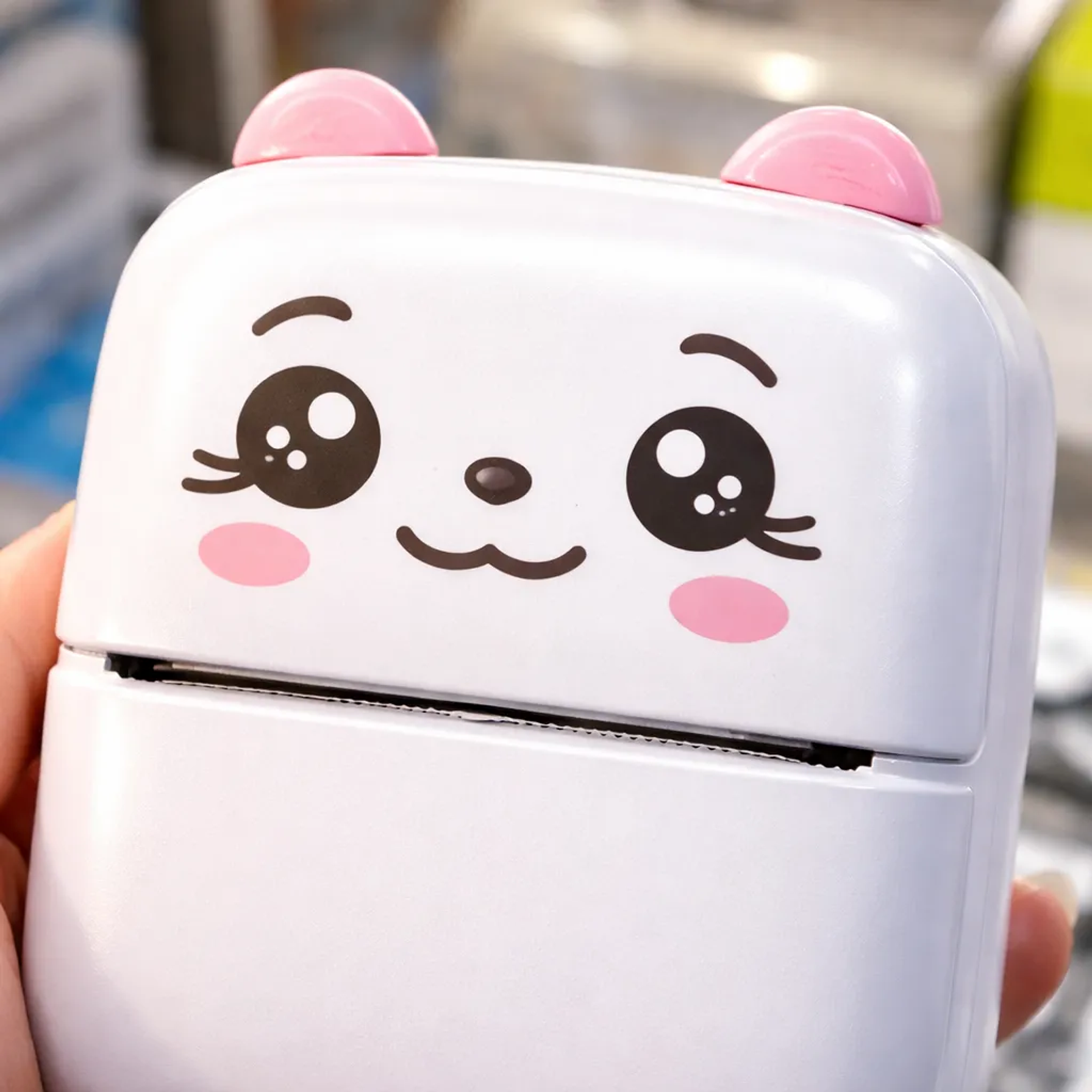 Mini Impresora Portátil Térmica Blanco y Negro BT Recargable 3