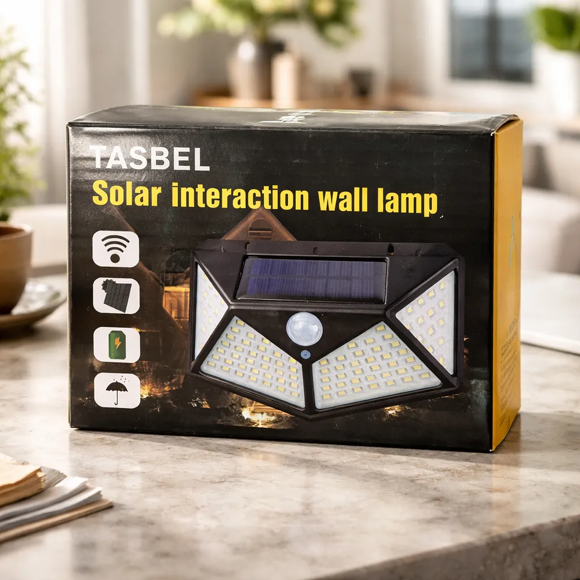 Foco Solar de 100 LEDs con Sensor de Movimiento Tasbel 1