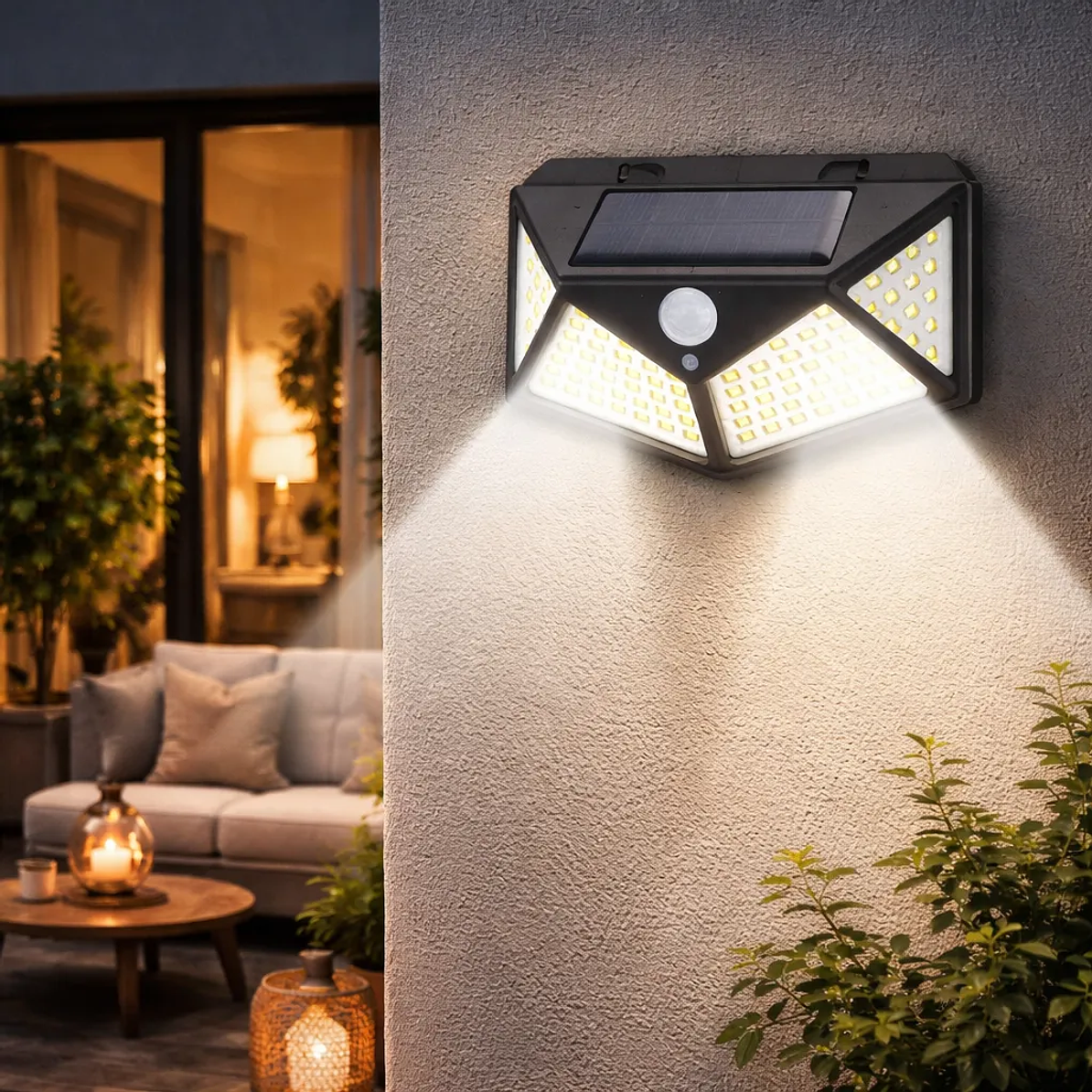 Foco Solar de 100 LEDs con Sensor de Movimiento Tasbel 2