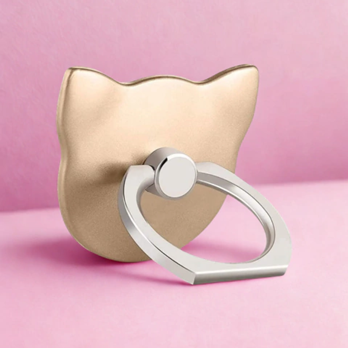 Soporte de anillo para teléfono diseño de gato rotación de 360° 2