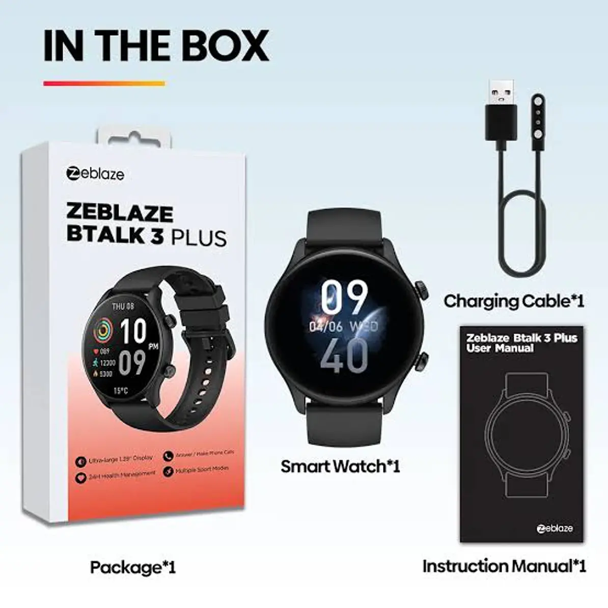 Smartwatch Zeblaze Btalk 3 Plus negro 6