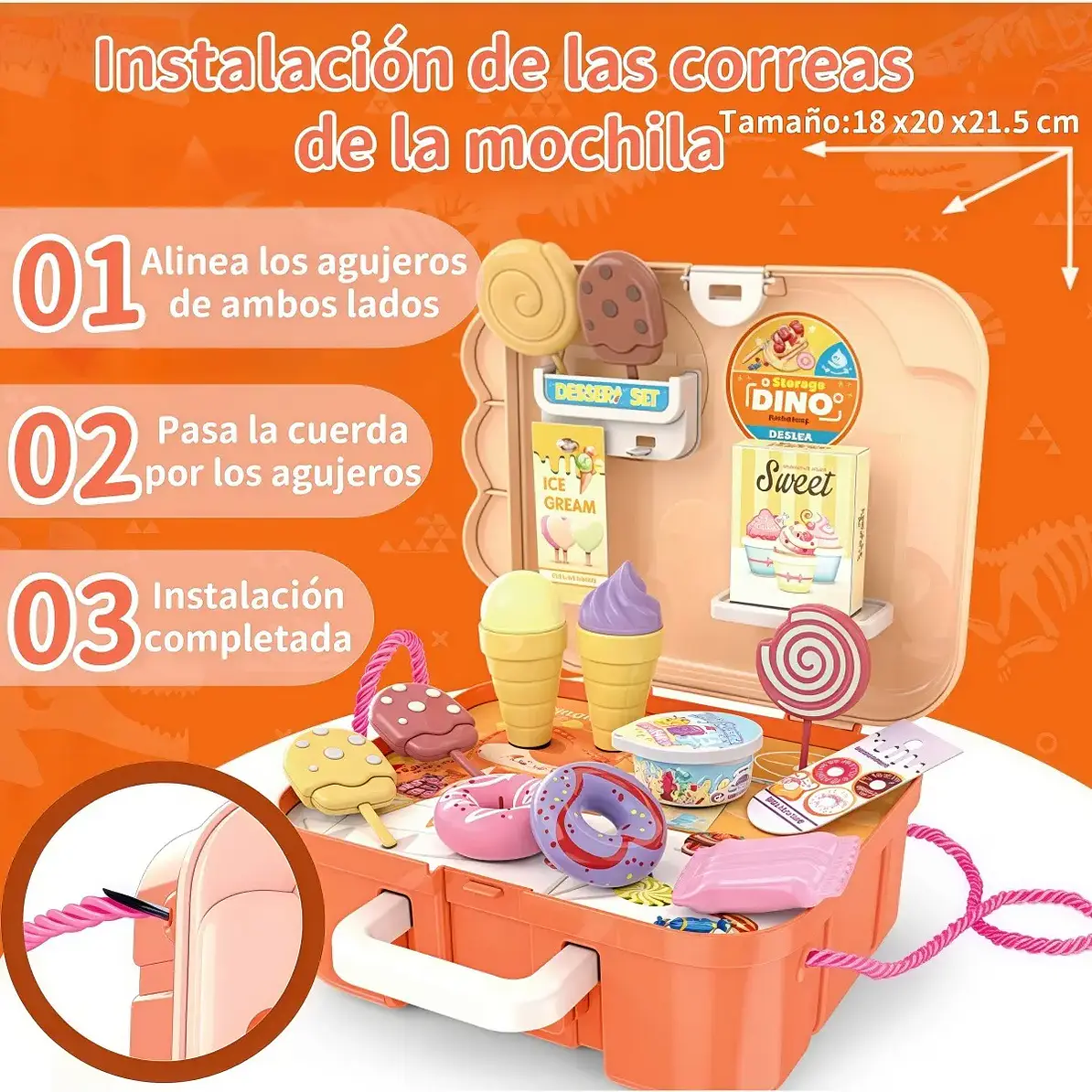 Maleta De Dinosaurios 20 Piesas DESSERT Series 5