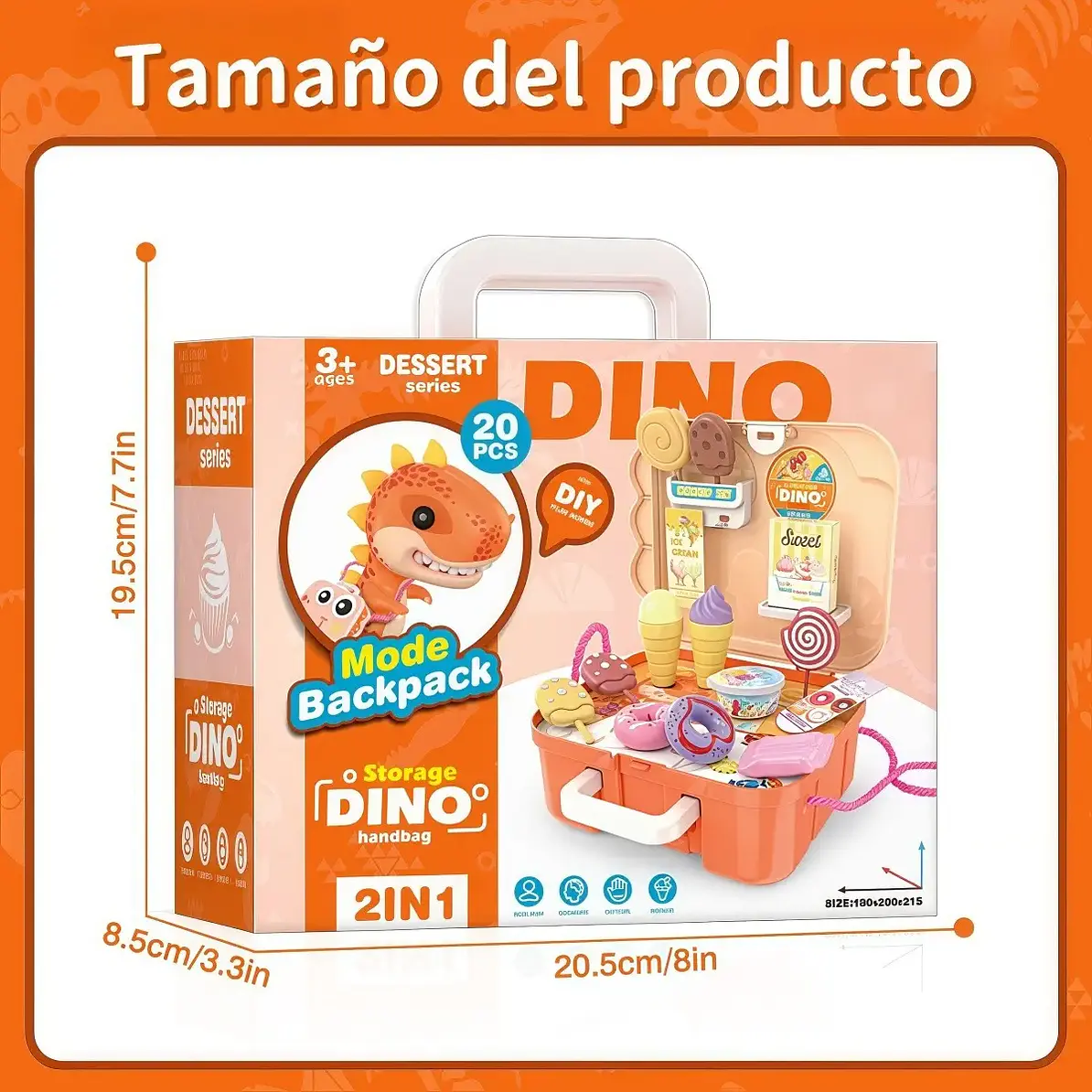 Maleta De Dinosaurios 20 Piesas DESSERT Series 9