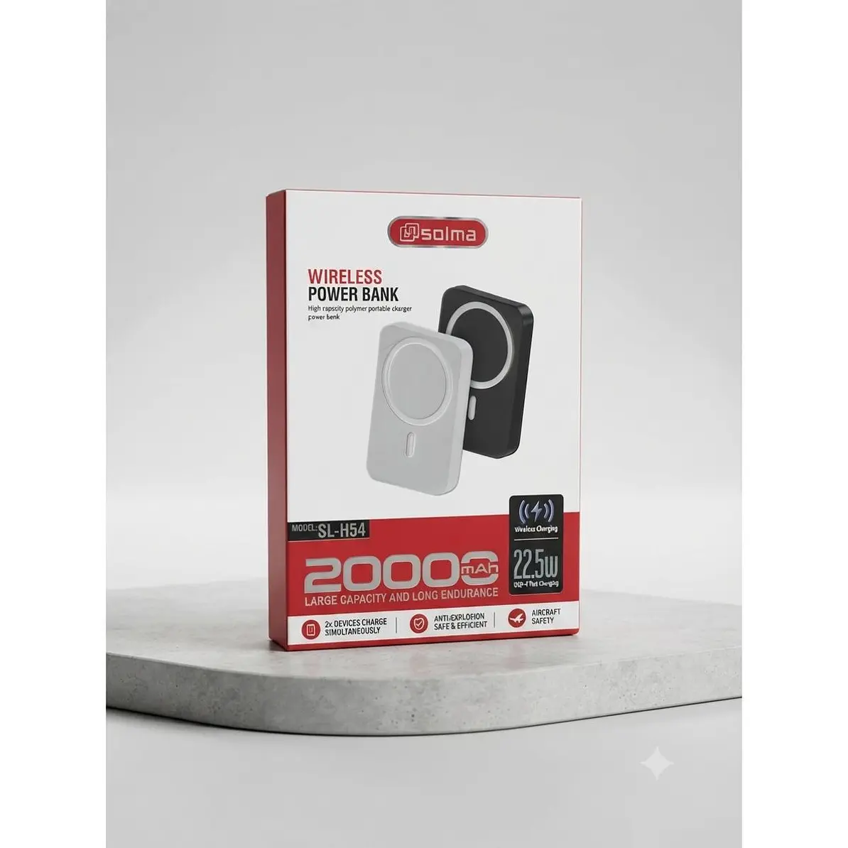 Power Bank Inalambrico Solma 20000mah Carga Rapida 22.5w 2