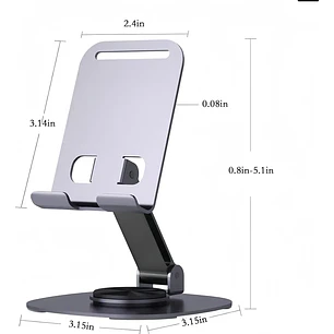 Soporte Metalico Giratorio 360° Plegable Universal Ajustable Porta Celular 