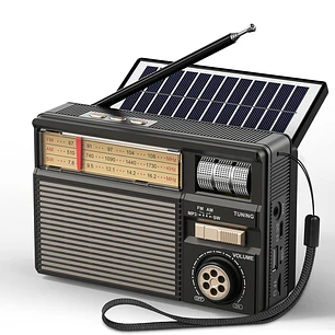 Radio Retro Solar Bluetooth AM/FM Modelo TS-969S Tasbel