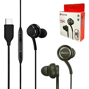 Audífonos In-Ear Solma Entrada Tipo C Con Goma Para Android