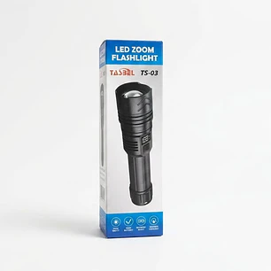 Linterna Tactica Led Recargable USB Con Zoom 16CM TASBEL 