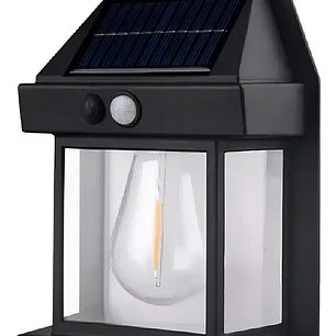 Farol Solar De Pared Con Sensor Movimiento Luz Cálida Jardín