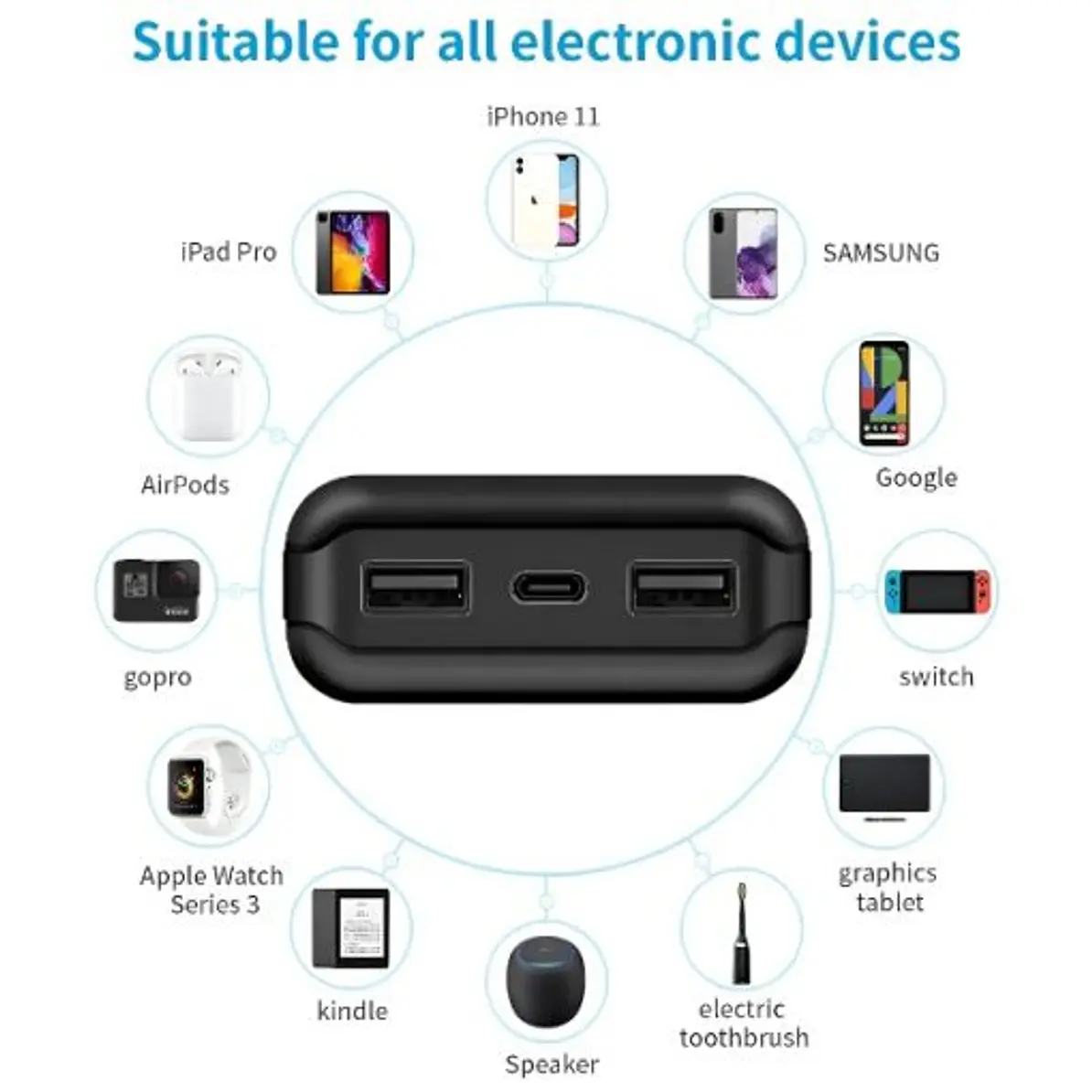 Power Bank Solar Solma SL-P128 30000mah Cargador Portatil 6