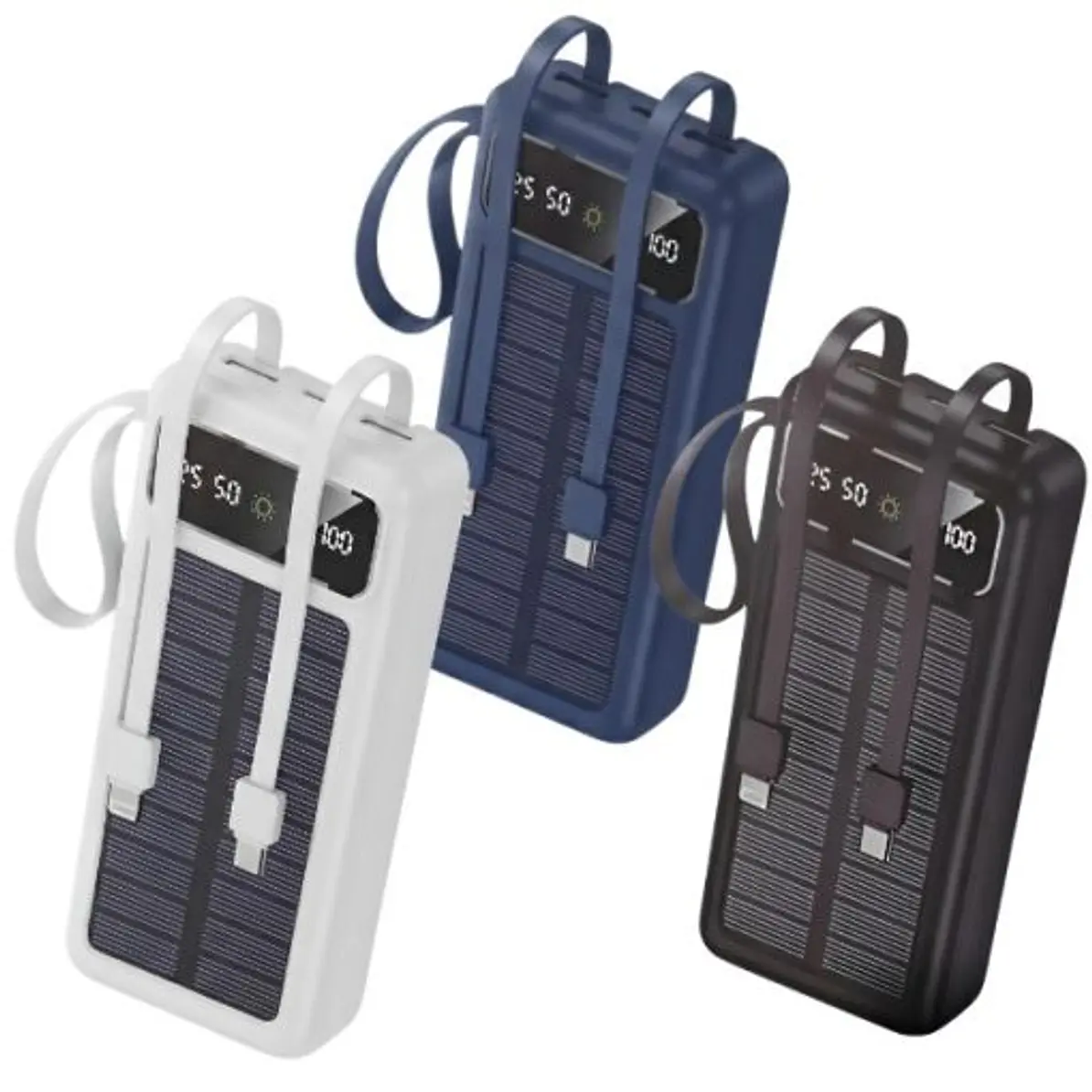 Power Bank Solar Solma SL-P128 30000mah Cargador Portatil 7