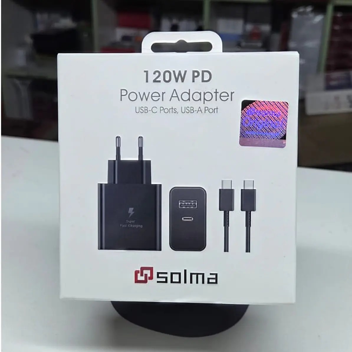 Cargador Solma 120w Carga Rapida Con Cable Tipo C Dual Port 3